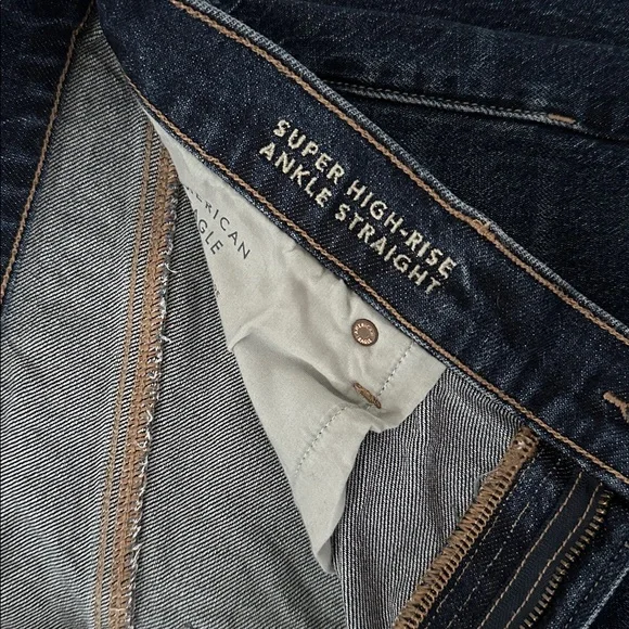 American Eagle high rise ankle straight jeans 14 short - Picture 5 of 8